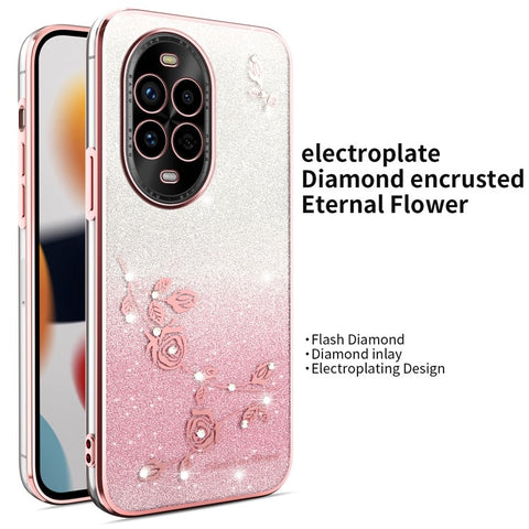 KADEM For Huawei nova 13 Pro 5G Case Dragonfly Kickstand TPU Flowers Glitter Phone Cover