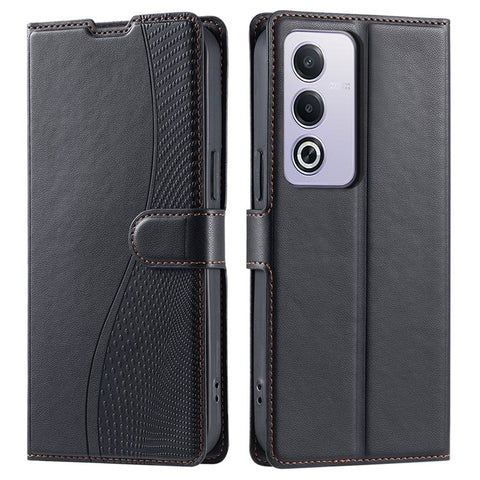 Leather Case for Oppo A80 5G / A3 Pro (India) 5G / A3 Pro (Global) 5G / K12x 5G (India) Phone Cover with Card Slot, Strap