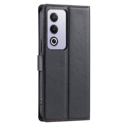 Leather Case for Oppo A80 5G / A3 Pro (India) 5G / A3 Pro (Global) 5G / K12x 5G (India) Phone Cover with Card Slot, Strap
