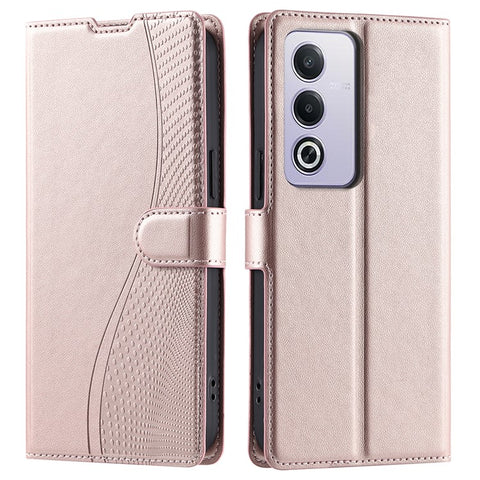 Leather Case for Oppo A80 5G / A3 Pro (India) 5G / A3 Pro (Global) 5G / K12x 5G (India) Phone Cover with Card Slot, Strap