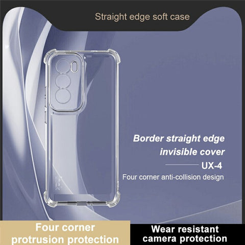 IMAK UX-4 Series for Oppo Reno12 Pro 5G (Global) Clear Phone Case Four Corner Shockproof TPU Back Cover