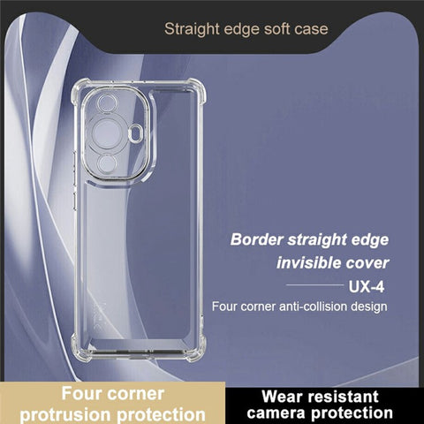 IMAK UX-4 Series Clear Phone Case for Huawei nova 11 Pro  /  nova 11 Ultra Four Corner Shockproof TPU Back Cover