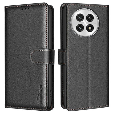 BINFEN COLOR BF32 For OnePlus 13 Leather Case Wallet RFID Blocking Phone Cover