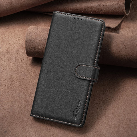 BINFEN COLOR BF32 For OnePlus 13 Leather Case Wallet RFID Blocking Phone Cover