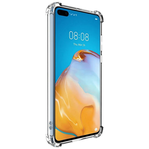 IMAK UX-4 Series Clear Phone Case for Huawei P40 Four Corner Shockproof TPU Back Cover