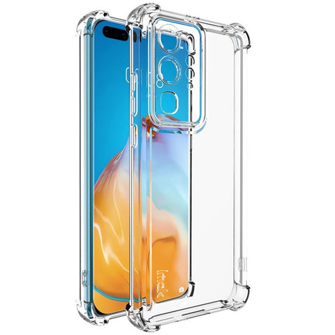 IMAK UX-4 Series Clear Phone Case for Huawei P40 Pro Four Corner Shockproof TPU Back Cover