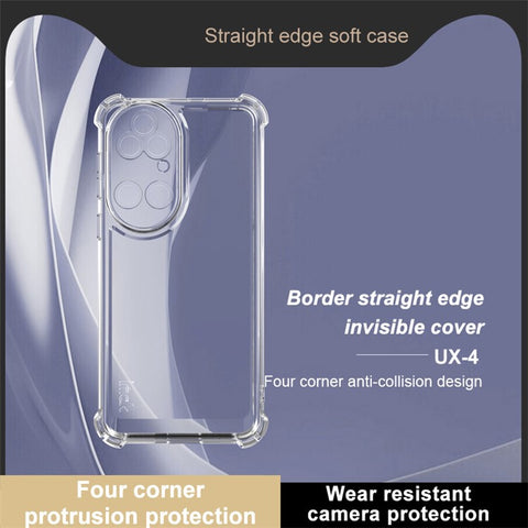 IMAK UX-4 Series Clear Phone Case for Huawei P50 4G  /  P50E Four Corner Shockproof TPU Back Cover