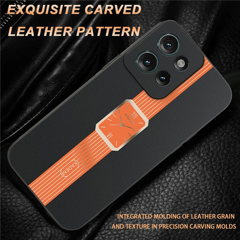 KADEM For Motorola Edge 50 5G Case Leather+TPU+Acrylic Anti-Scratch Phone Cover