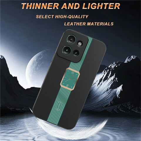 KADEM For Motorola Edge 50 5G Case Leather+TPU+Acrylic Anti-Scratch Phone Cover