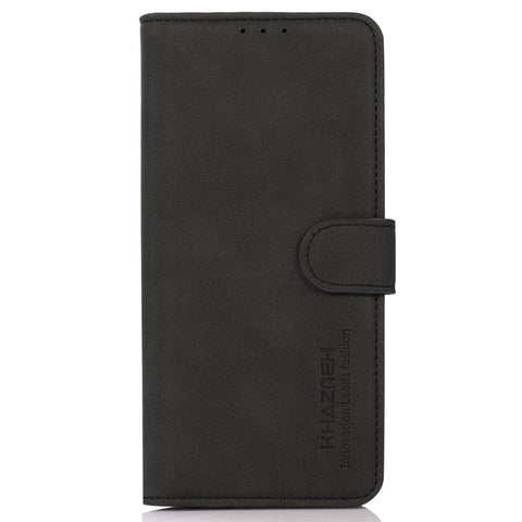 KHAZNEH For Xiaomi Redmi A1 4G Wallet Stand Phone Case Textured PU Leather Full Protection Inner TPU Cover