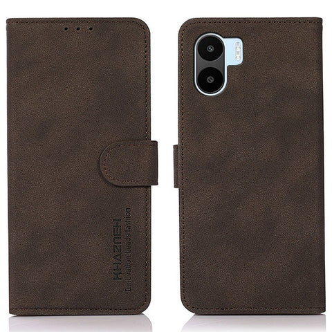 KHAZNEH For Xiaomi Redmi A1 4G Wallet Stand Phone Case Textured PU Leather Full Protection Inner TPU Cover