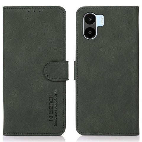 KHAZNEH For Xiaomi Redmi A1 4G Wallet Stand Phone Case Textured PU Leather Full Protection Inner TPU Cover