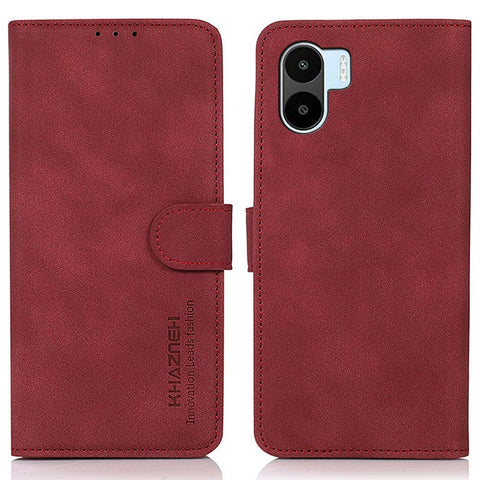 KHAZNEH For Xiaomi Redmi A1 4G Wallet Stand Phone Case Textured PU Leather Full Protection Inner TPU Cover