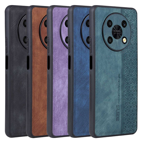 AZNS For Huawei Enjoy 50 Pro 4G / nova Y90 4G Imprinted Pattern Phone Case Scratch-resistant PU Leather Coated TPU Phone Cover