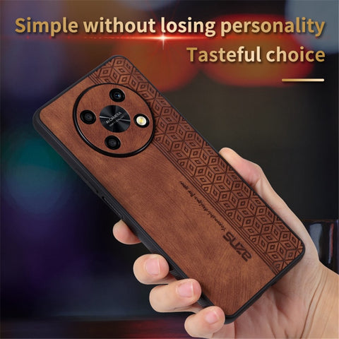 AZNS For Huawei Enjoy 50 Pro 4G / nova Y90 4G Imprinted Pattern Phone Case Scratch-resistant PU Leather Coated TPU Phone Cover