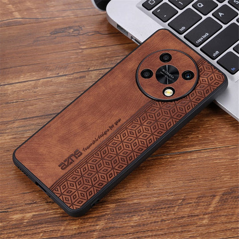 AZNS For Huawei Enjoy 50 Pro 4G / nova Y90 4G Imprinted Pattern Phone Case Scratch-resistant PU Leather Coated TPU Phone Cover