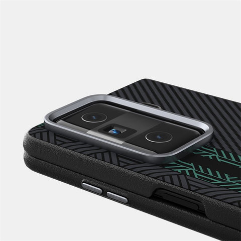ABEEL For Honor Magic Vs3 5G Case PC + TPU + Aluminum Alloy + PU Leather Slim Phone Back Cover Magnetic Case