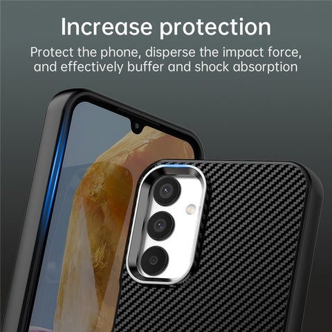 For Samsung Galaxy A05s 4G / M14 4G / F14 4G Case Cell Phone Hybrid Back Cover Carbon Fiber Texture