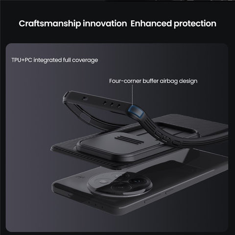 NILLKIN Camshield Pro Series for OnePlus 13 Case PC+TPU Slide Camera Lid Phone Cover