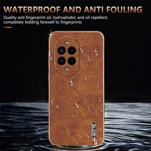 AZNS For Huawei nova 13 Pro 5G Case Electroplating Crocodile Texture PU+TPU Phone Cover