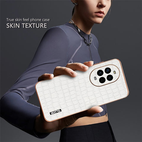 AZNS For Huawei nova 13 Pro 5G Case Electroplating Crocodile Texture PU+TPU Phone Cover