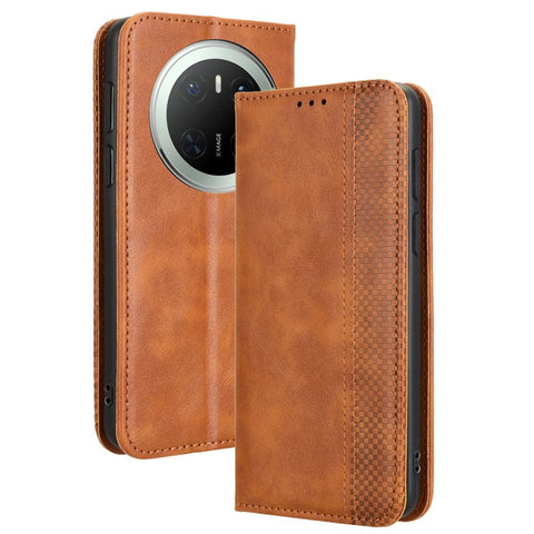 For Huawei Mate 70 Leather Case Wallet Stand Retro Texture Phone Cover