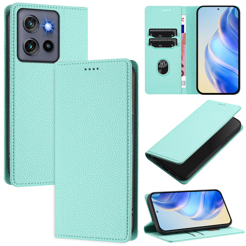 For Motorola Edge 60 Neo 5G / Edge 50 Neo 5G / Moto S50 5G / ThinkPhone 25 5G Wallet Case RFID Blocking Litchi Texture Leather Mobile Cover