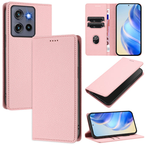 For Motorola Edge 60 Neo 5G / Edge 50 Neo 5G / Moto S50 5G / ThinkPhone 25 5G Wallet Case RFID Blocking Litchi Texture Leather Mobile Cover