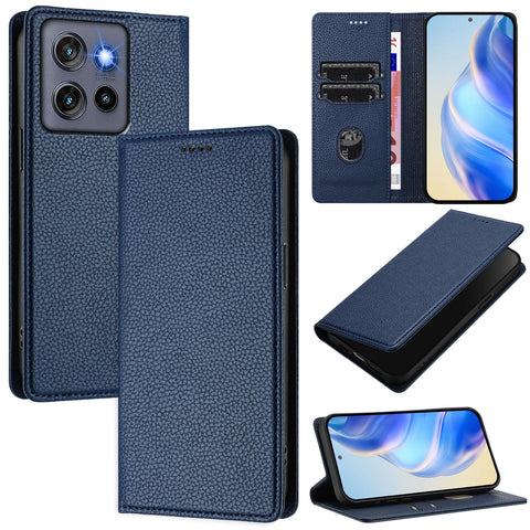 For Motorola Edge 60 Neo 5G / Edge 50 Neo 5G / Moto S50 5G / ThinkPhone 25 5G Wallet Case RFID Blocking Litchi Texture Leather Mobile Cover
