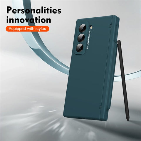 Phone Case for Samsung Galaxy Z Fold Special Hinge PC Cover with Stylus