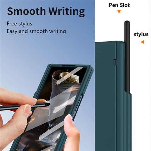 Phone Case for Samsung Galaxy Z Fold Special Hinge PC Cover with Stylus