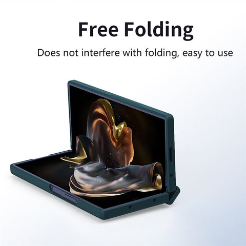 Phone Case for Samsung Galaxy Z Fold Special Hinge PC Cover with Stylus