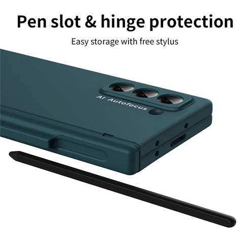 Phone Case for Samsung Galaxy Z Fold Special Hinge PC Cover with Stylus