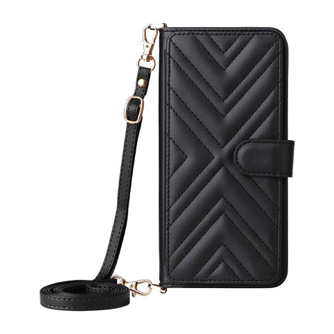 Wallet Phone Case for Motorola Moto G64y 5G / G64 5G / G54 Power 5G / G54 5G Leather Cover with Shoulder / Wrist Strap