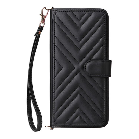 Wallet Phone Case for Motorola Moto G64y 5G / G64 5G / G54 Power 5G / G54 5G Leather Cover with Shoulder / Wrist Strap
