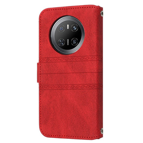 For Huawei Mate 70 Case Wallet Skin-Touch Leather Imprinted Phone Cover