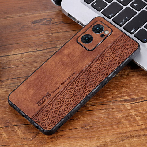 AZNS Cell Phone Cover For Oppo Reno7 5G (Global), Imprinted Pattern PU Leather+TPU Protective Phone Case