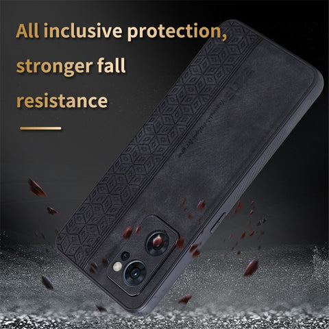 AZNS Cell Phone Cover For Oppo Reno7 5G (Global), Imprinted Pattern PU Leather+TPU Protective Phone Case