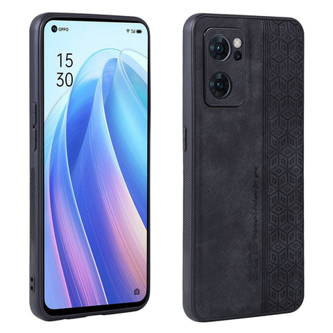 AZNS Cell Phone Cover For Oppo Reno7 5G (Global), Imprinted Pattern PU Leather+TPU Protective Phone Case