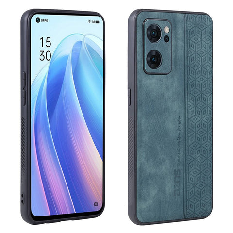 AZNS Cell Phone Cover For Oppo Reno7 5G (Global), Imprinted Pattern PU Leather+TPU Protective Phone Case
