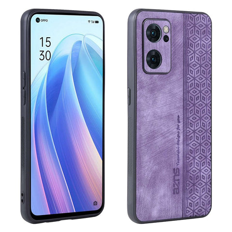 AZNS Cell Phone Cover For Oppo Reno7 5G (Global), Imprinted Pattern PU Leather+TPU Protective Phone Case