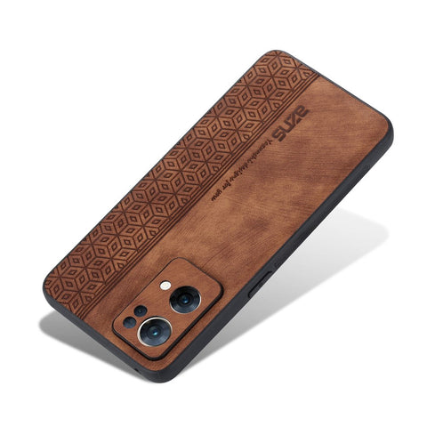 AZNS For Oppo Reno7 Pro 5G Drop-proof Imprinted Pattern Phone Case PU Leather Coated TPU Protective Cell Phone Cover
