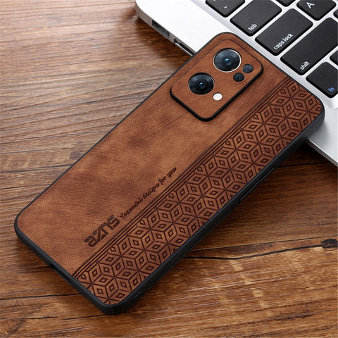 AZNS For Oppo Reno7 Pro 5G Drop-proof Imprinted Pattern Phone Case PU Leather Coated TPU Protective Cell Phone Cover