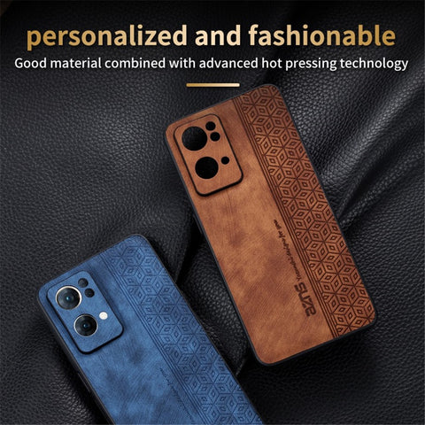 AZNS For Oppo Reno7 Pro 5G Drop-proof Imprinted Pattern Phone Case PU Leather Coated TPU Protective Cell Phone Cover