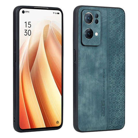 AZNS For Oppo Reno7 Pro 5G Drop-proof Imprinted Pattern Phone Case PU Leather Coated TPU Protective Cell Phone Cover