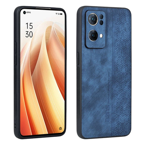AZNS For Oppo Reno7 Pro 5G Drop-proof Imprinted Pattern Phone Case PU Leather Coated TPU Protective Cell Phone Cover