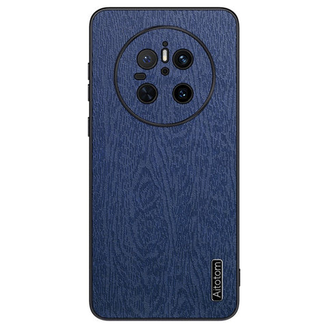 For Huawei Mate 70 Case Wood Texture PU Leather Coated PC TPU Phone Cover