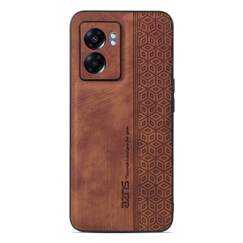 AZNS For Oppo A57 (2022) 5G / A77 5G / Realme Q5i / V23 4G Imprinted Pattern Phone Case PU Leather Coated TPU Shockproof Shell