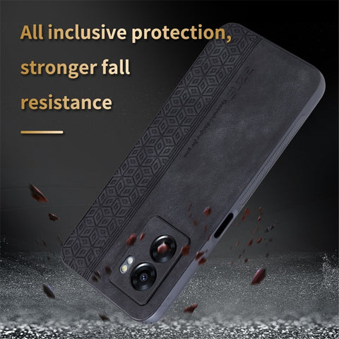 AZNS For Oppo A57 (2022) 5G / A77 5G / Realme Q5i / V23 4G Imprinted Pattern Phone Case PU Leather Coated TPU Shockproof Shell