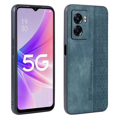 AZNS For Oppo A57 (2022) 5G / A77 5G / Realme Q5i / V23 4G Imprinted Pattern Phone Case PU Leather Coated TPU Shockproof Shell
